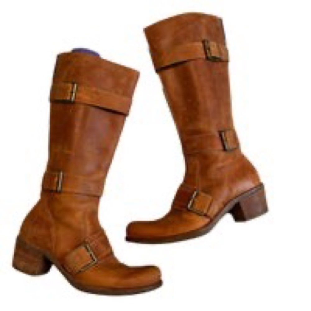 Cole Haan Nike G Series ‘Flagstaff’ distressed leather brown buckle boots 6